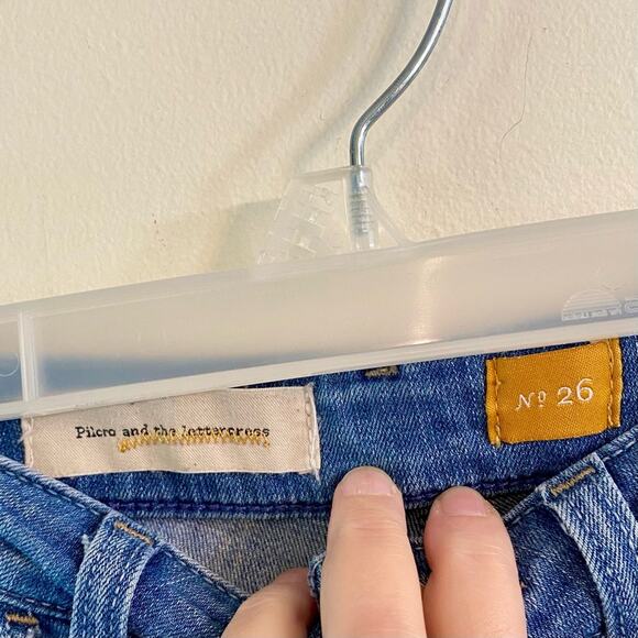 Pilcro and The Letterpress Women’s Size 26 Mid Rise Denim Raw Hem Jeans - Picture 2 of 16